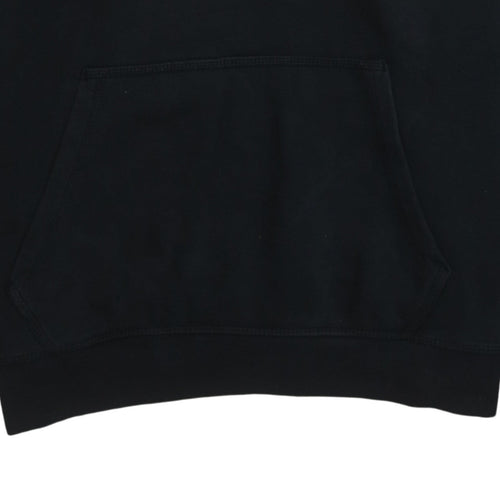 Nike Women Black XL Pullover Hoodie Cotton Blend Logo Sportswear