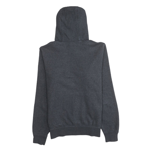 Nike Men Grey Pullover Hoodie M Regular Fit Fleece Sweatshirt