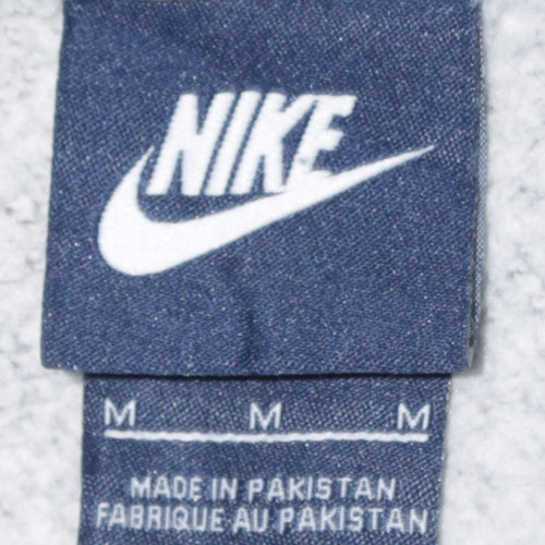 Nike Men Grey Pullover Hoodie M Regular Fit Fleece Sweatshirt