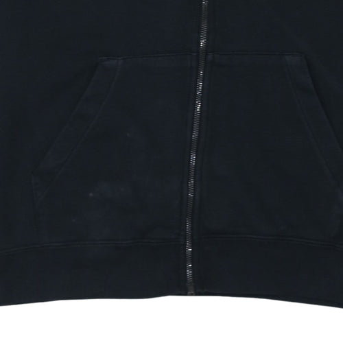 Nike Women's Black Full Zip Hoodie Medium Cotton Blend Sweatshirt