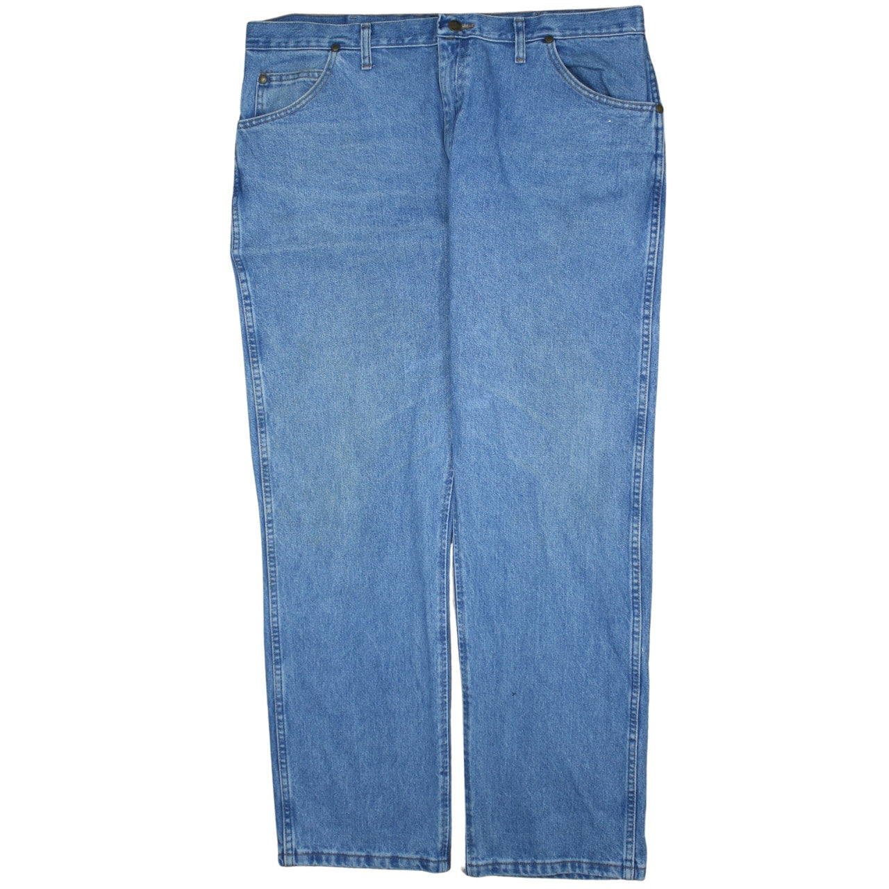 Wrangler Men's Blue 40x32 Regular Fit Straight Denim Jeans