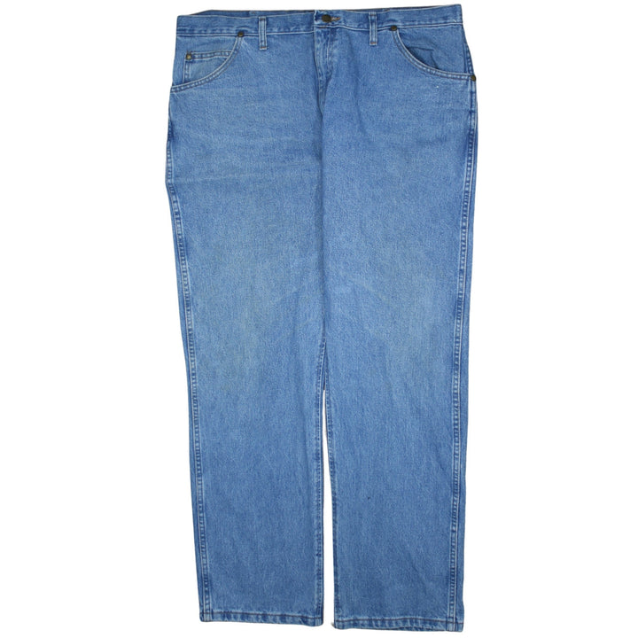 Wrangler Men's Blue 40x32 Regular Fit Straight Denim Jeans