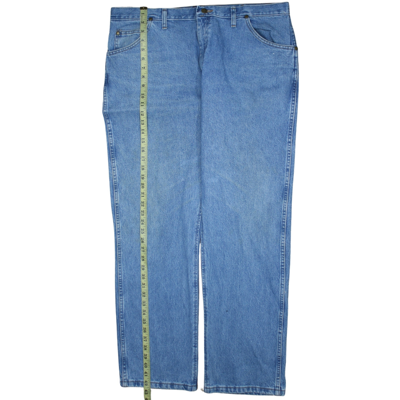 Wrangler Men's Blue 40x32 Regular Fit Straight Denim Jeans