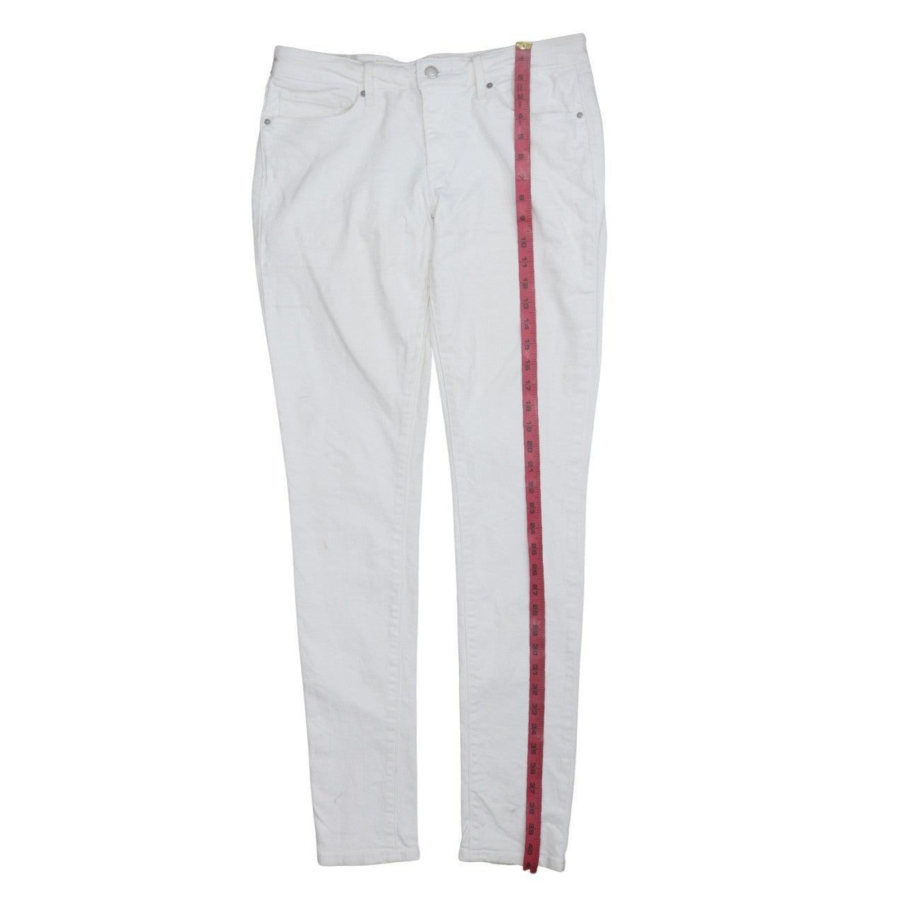 Levi's Women's White 711 Skinny Jeans Size 30 Mid Rise Denim