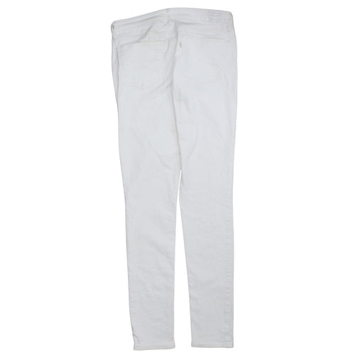 Levi's Women's White 711 Skinny Jeans Size 30 Mid Rise Denim