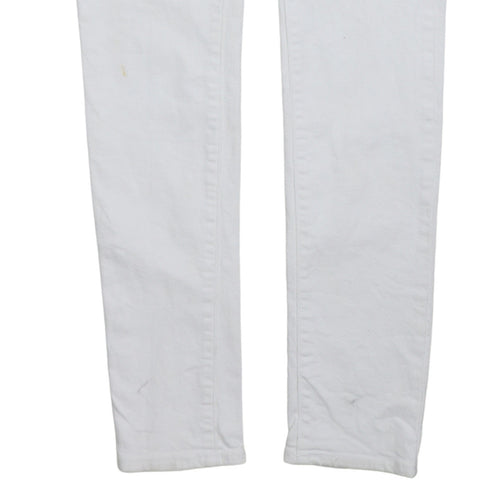 Levi's Women's White 711 Skinny Jeans Size 30 Mid Rise Denim