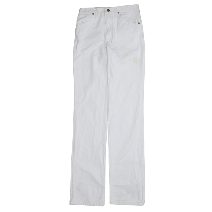 Wrangler Women's White Straight Leg Jeans Size 12 Regular Fit Cotton Denim