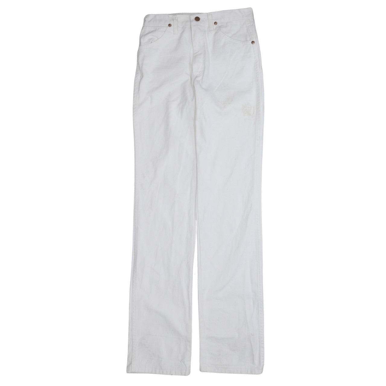 Wrangler Women's White Straight Leg Jeans Size 12 Regular Fit Cotton Denim