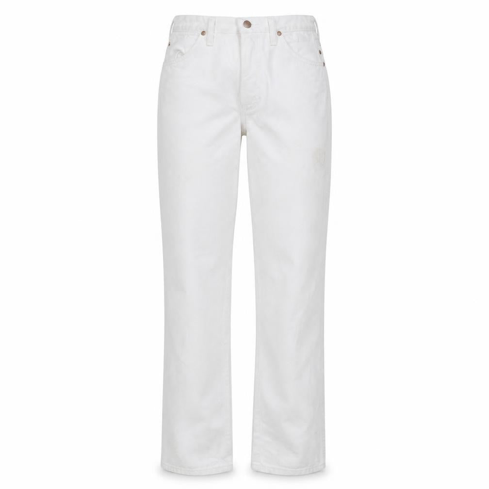 Wrangler Women's White Straight Leg Jeans Size 12 Regular Fit Cotton Denim