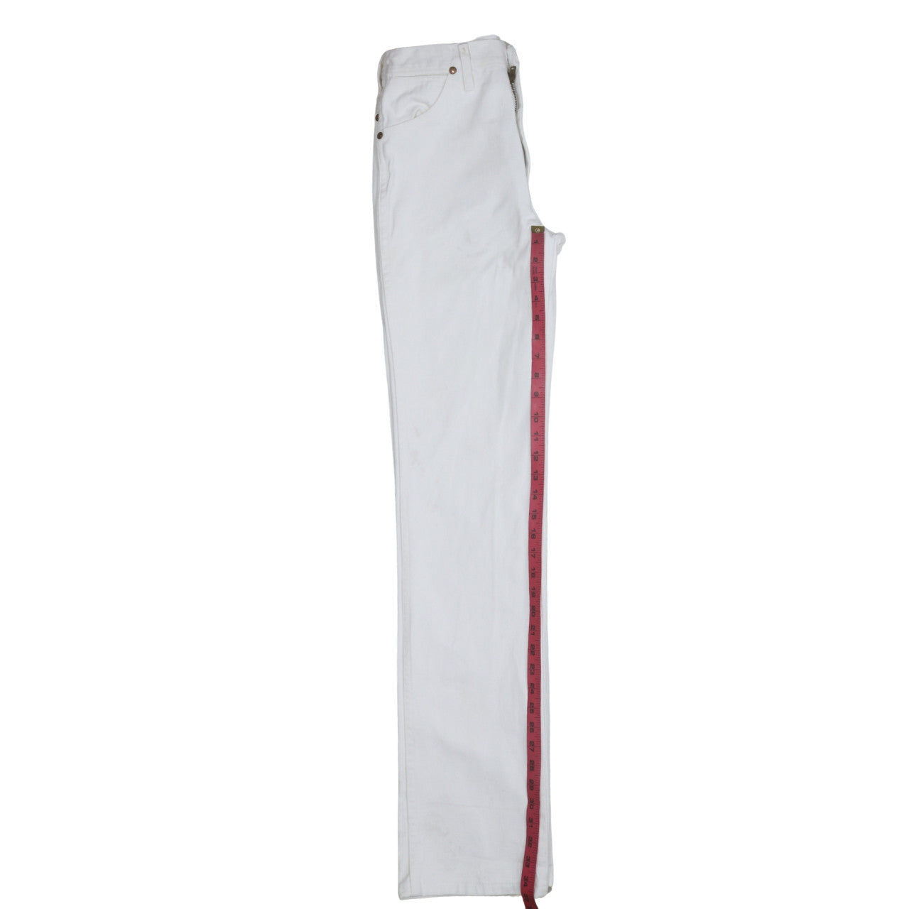 Wrangler Women's White Straight Leg Jeans Size 12 Regular Fit Cotton Denim