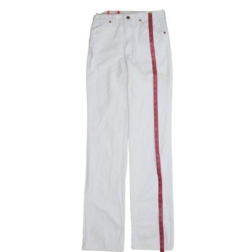Wrangler Women's White Straight Leg Jeans Size 12 Regular Fit Cotton Denim