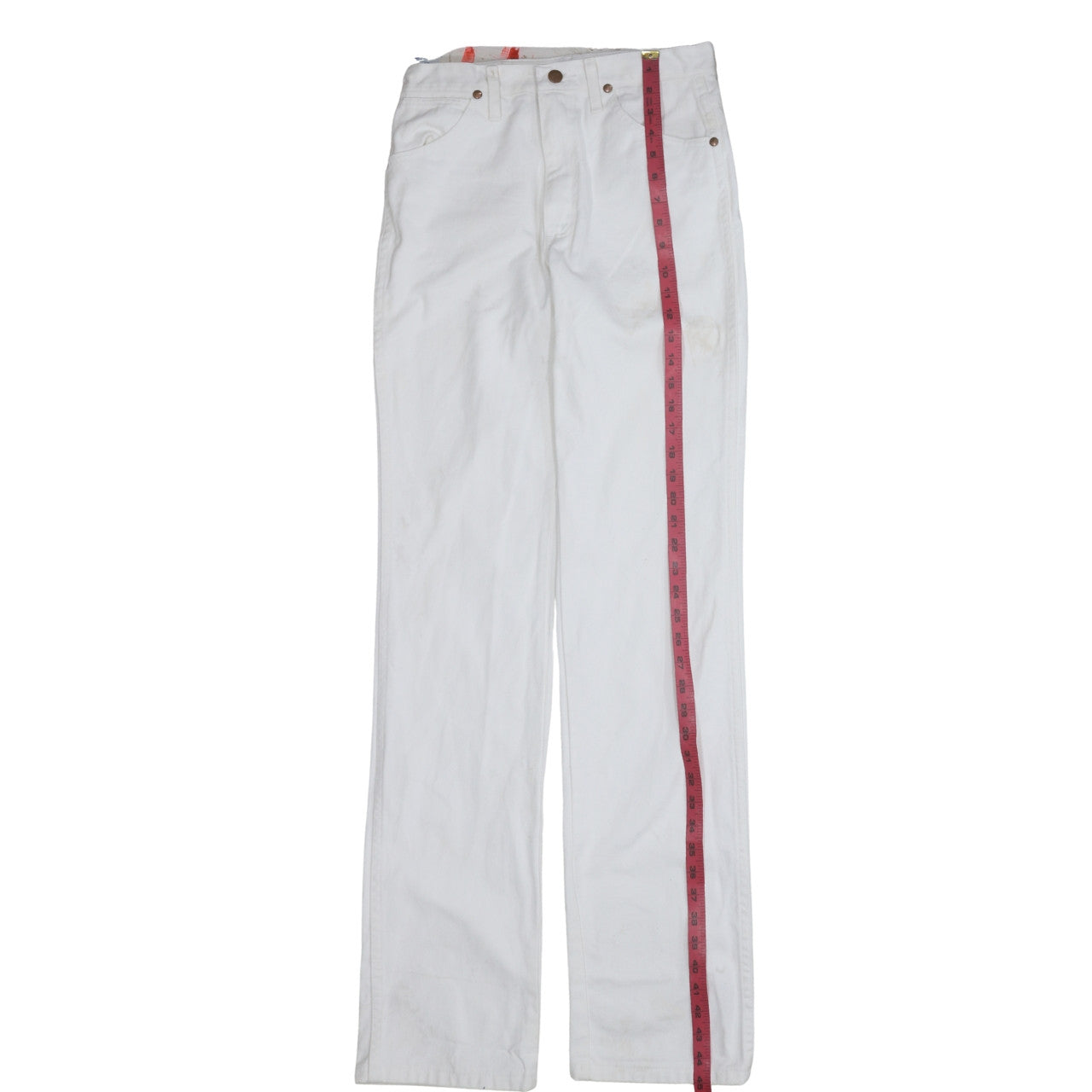 Wrangler Women's White Straight Leg Jeans Size 12 Regular Fit Cotton Denim