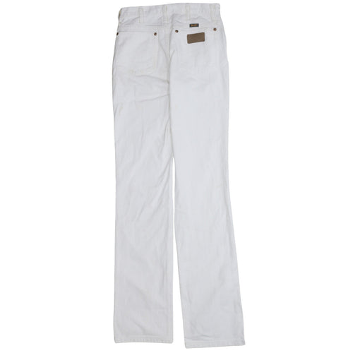 Wrangler Women's White Straight Leg Jeans Size 12 Regular Fit Cotton Denim
