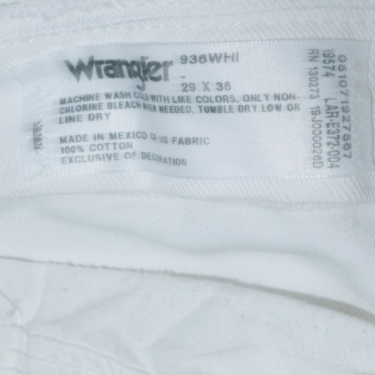Wrangler Women's White Straight Leg Jeans Size 12 Regular Fit Cotton Denim