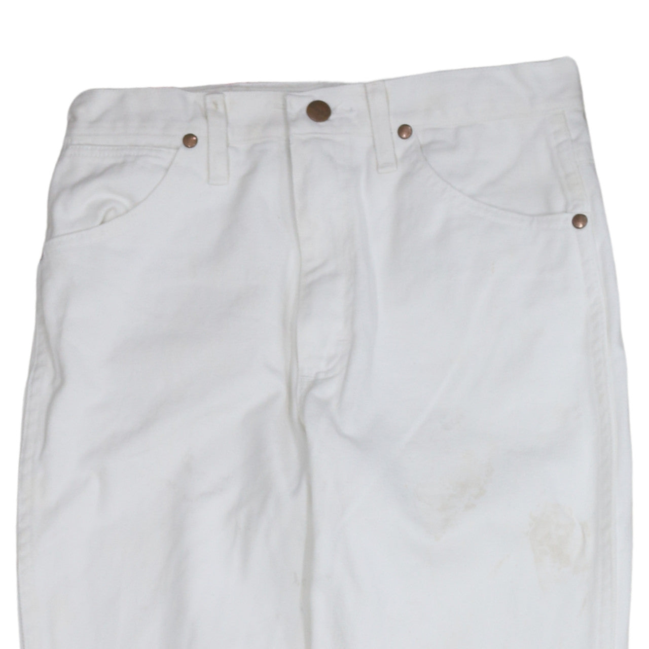 Wrangler Women's White Straight Leg Jeans Size 12 Regular Fit Cotton Denim