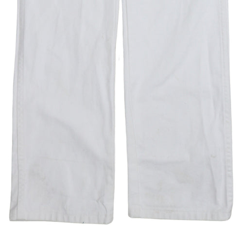 Wrangler Women's White Straight Leg Jeans Size 12 Regular Fit Cotton Denim