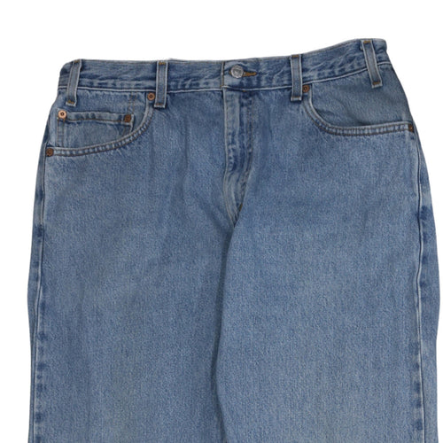 Levi's 505 Men Blue Regular Fit Straight Leg Denim Jeans W36 L36