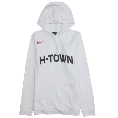 Nike Men's White H-Town Pullover Hoodie Size S Regular Fit Sportswear