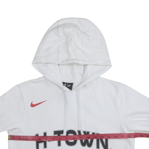 Nike Men's White H-Town Pullover Hoodie Size S Regular Fit Sportswear