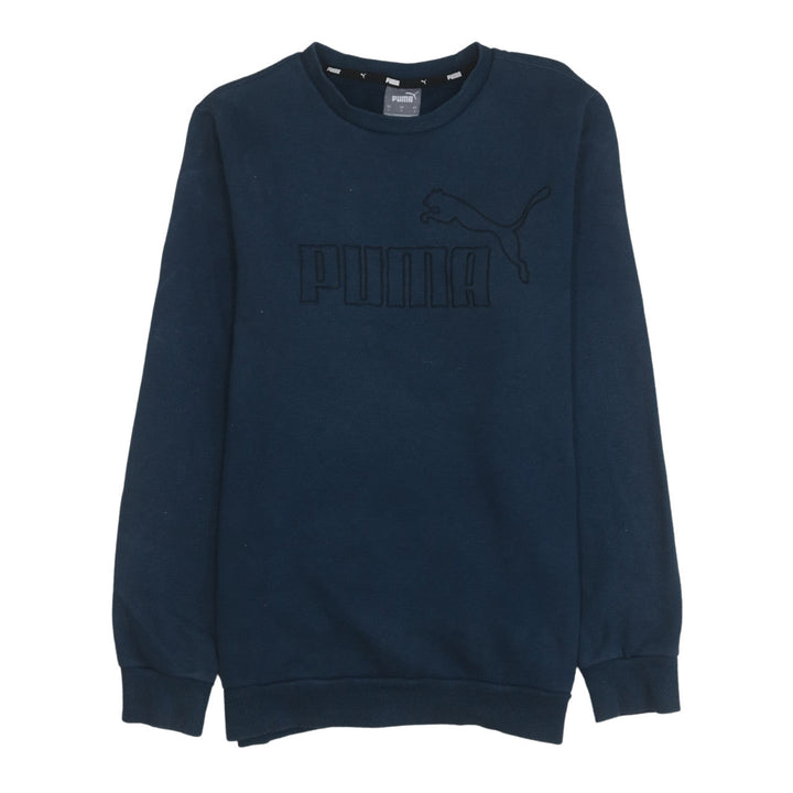 PUMA Men's Navy Blue Crew Neck Pullover Sweatshirt Size S