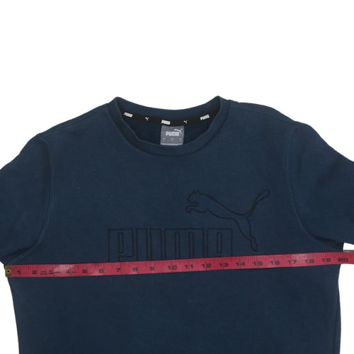PUMA Men's Navy Blue Crew Neck Pullover Sweatshirt Size S
