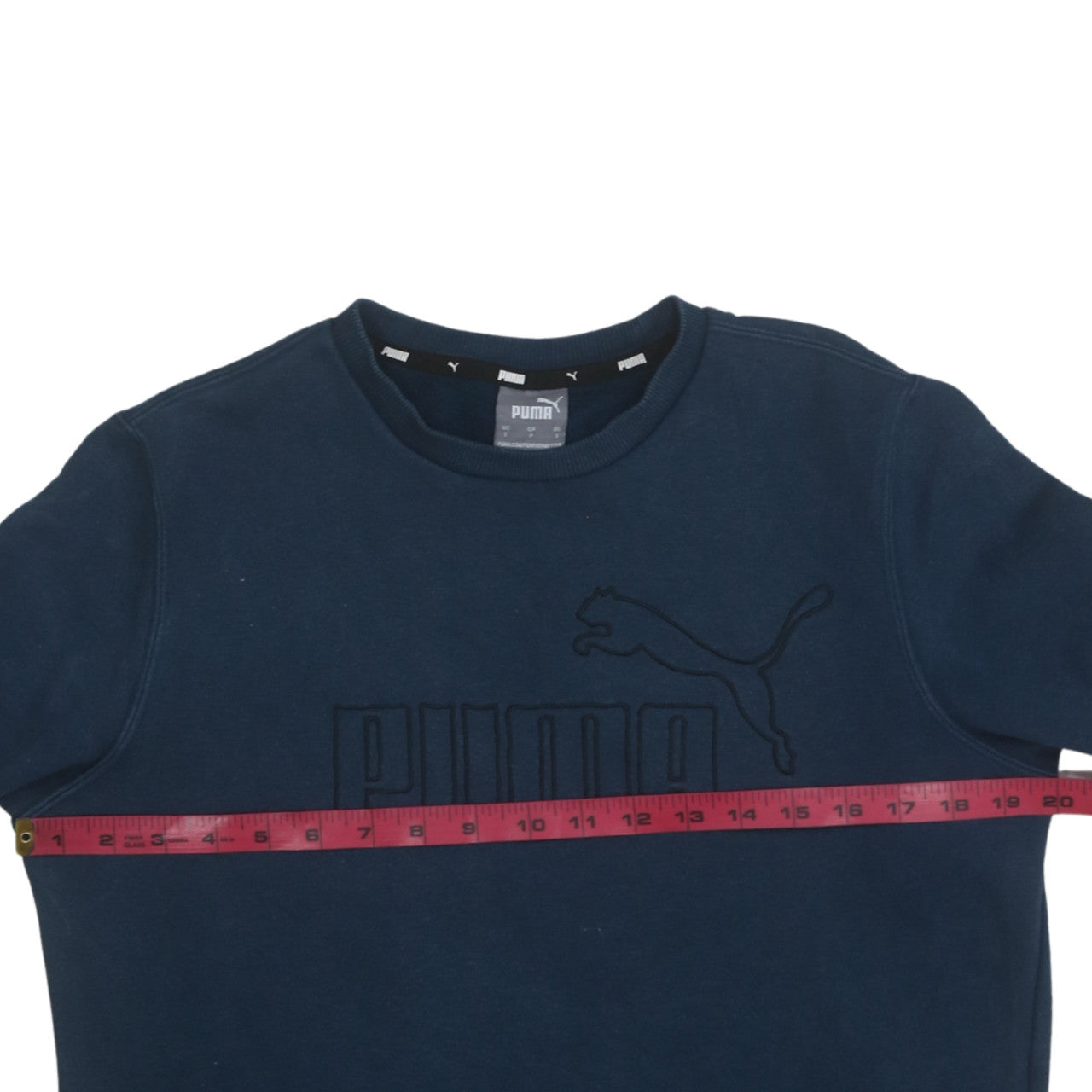 PUMA Men's Navy Blue Crew Neck Pullover Sweatshirt Size S