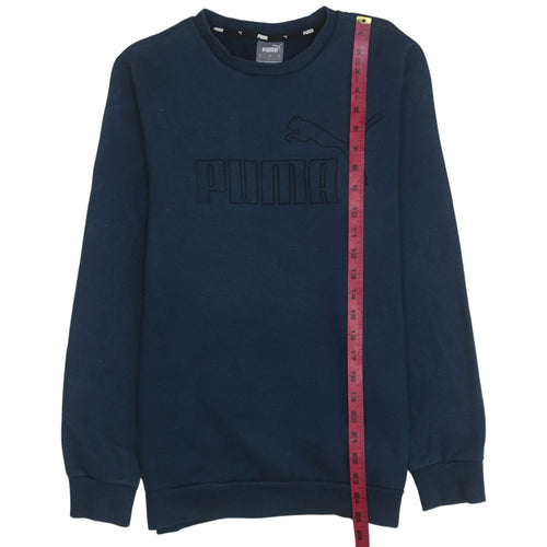 PUMA Men's Navy Blue Crew Neck Pullover Sweatshirt Size S