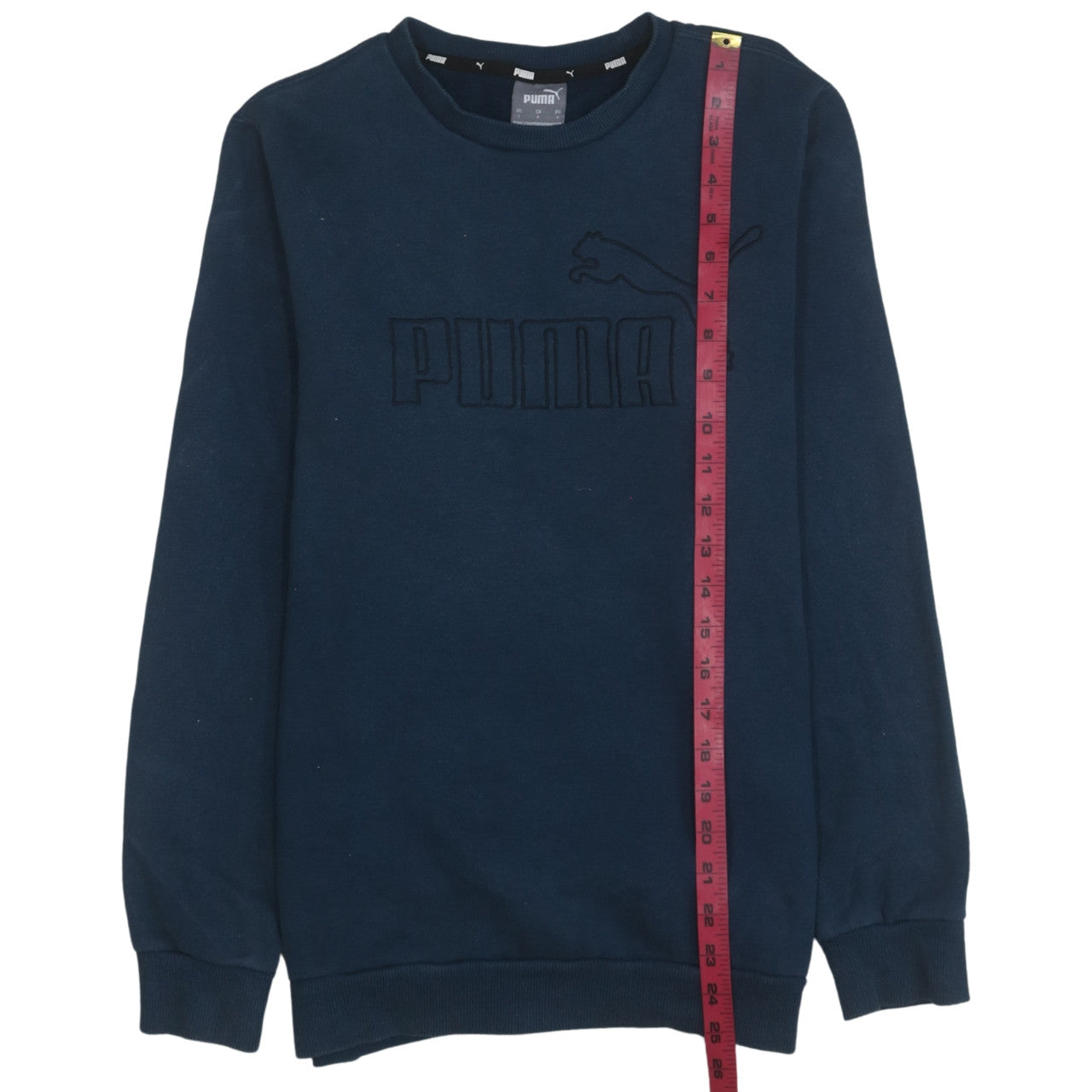PUMA Men's Navy Blue Crew Neck Pullover Sweatshirt Size S