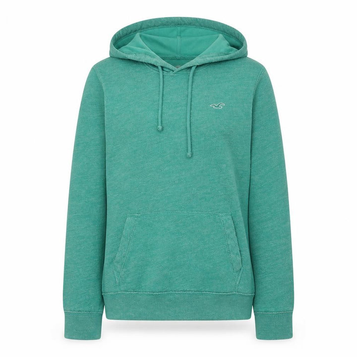 Hollister Women’s Green Pullover Hoodie Small Cotton Blend Casual