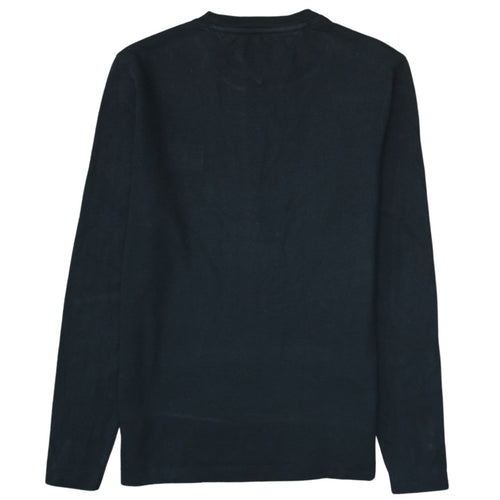 Tommy Jeans Men's Black Long Sleeve Cotton Crew Neck T-Shirt XS