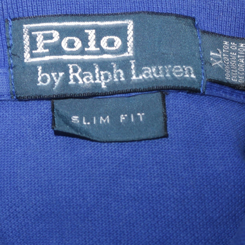 Ralph Lauren Men’s Blue Slim Fit Polo Shirt Size XL 100% Cotton