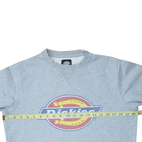 Dickies Men's Grey Small Crew Neck Pullover Sweatshirt