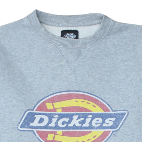 Dickies Men's Grey Small Crew Neck Pullover Sweatshirt
