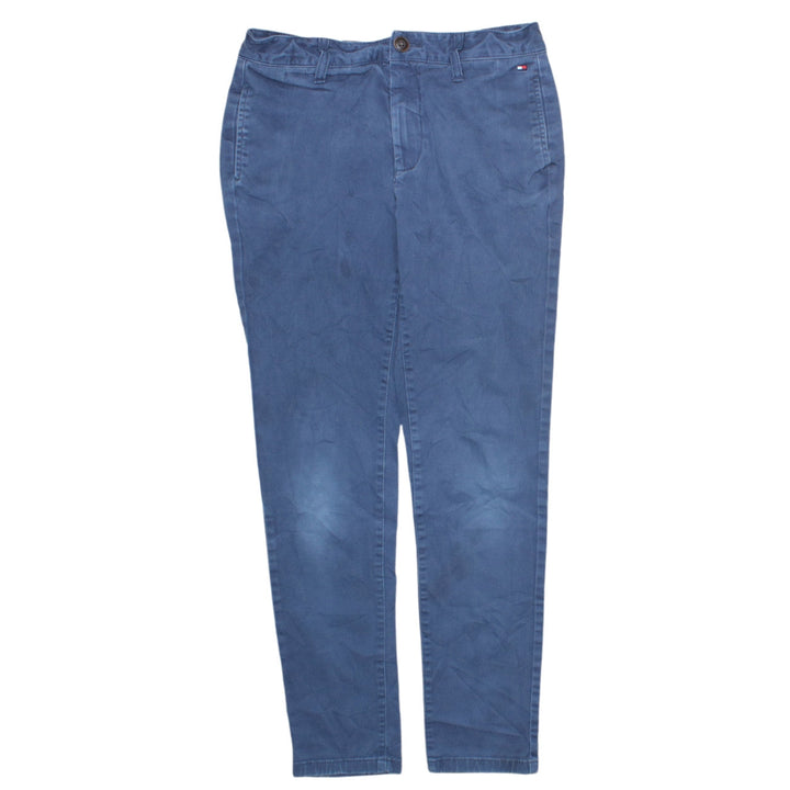 Tommy Hilfiger Boys Blue Chino Trousers Size 164 Slim Fit Cotton Blend