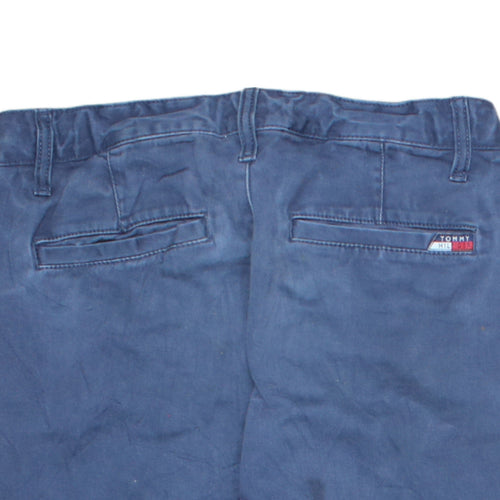 Tommy Hilfiger Boys Blue Chino Trousers Size 164 Slim Fit Cotton Blend