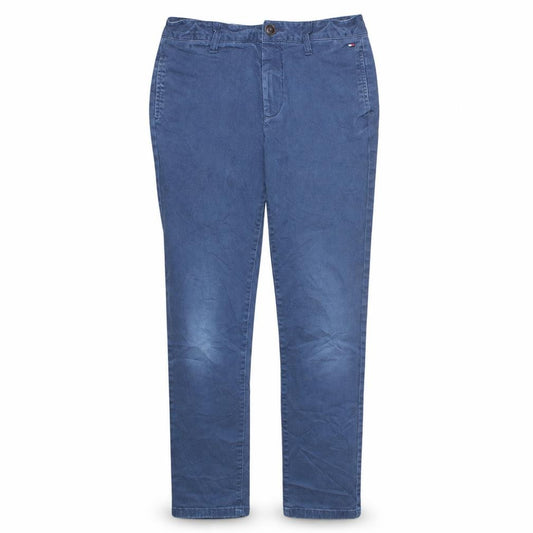 Tommy Hilfiger Boys Blue Chino Trousers Size 164 Slim Fit Cotton Blend