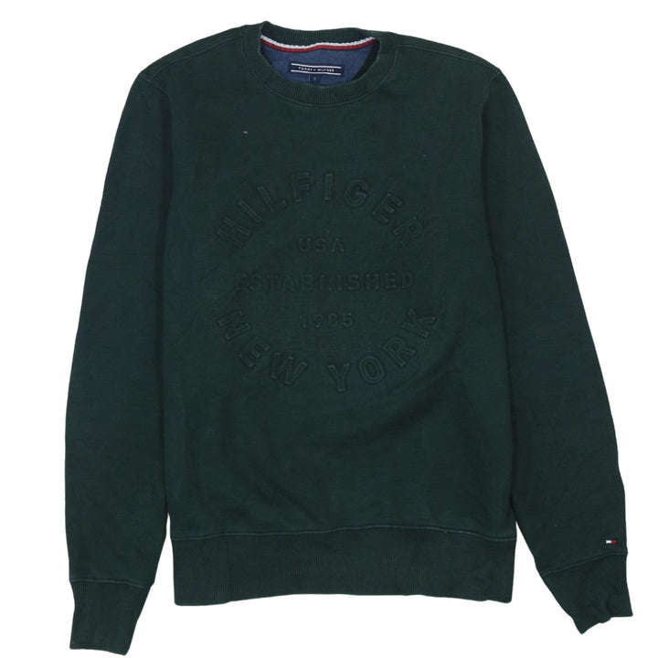 Tommy Hilfiger Mens Green Small Pullover Sweatshirt Classic Fit