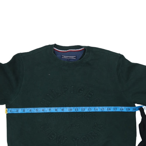Tommy Hilfiger Mens Green Small Pullover Sweatshirt Classic Fit