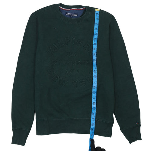 Tommy Hilfiger Mens Green Small Pullover Sweatshirt Classic Fit