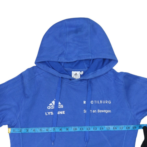 Adidas Men's Blue Hooded Pullover Sweatshirt Small