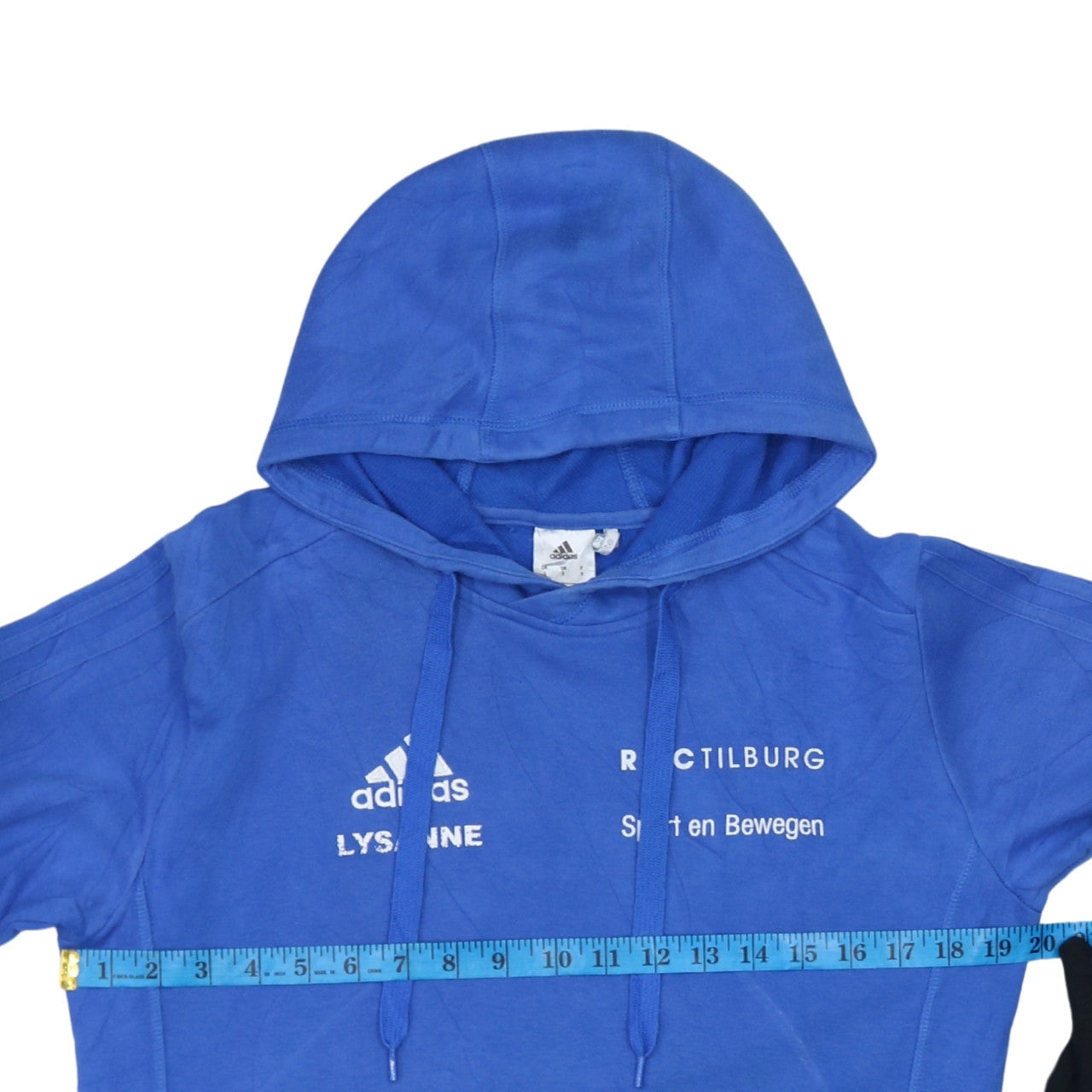 Adidas Men's Blue Hooded Pullover Sweatshirt Small
