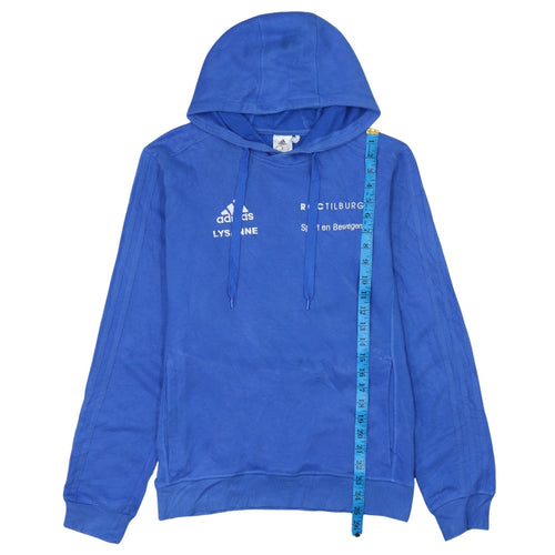 Adidas Men's Blue Hooded Pullover Sweatshirt Small