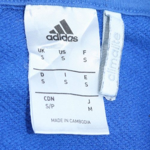 Adidas Men's Blue Hooded Pullover Sweatshirt Small