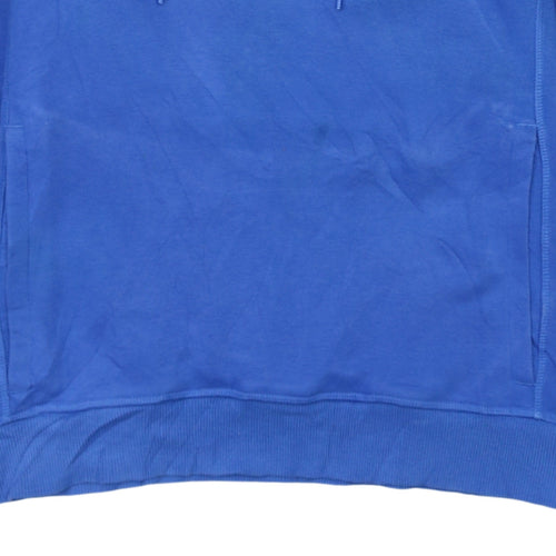 Adidas Men's Blue Hooded Pullover Sweatshirt Small