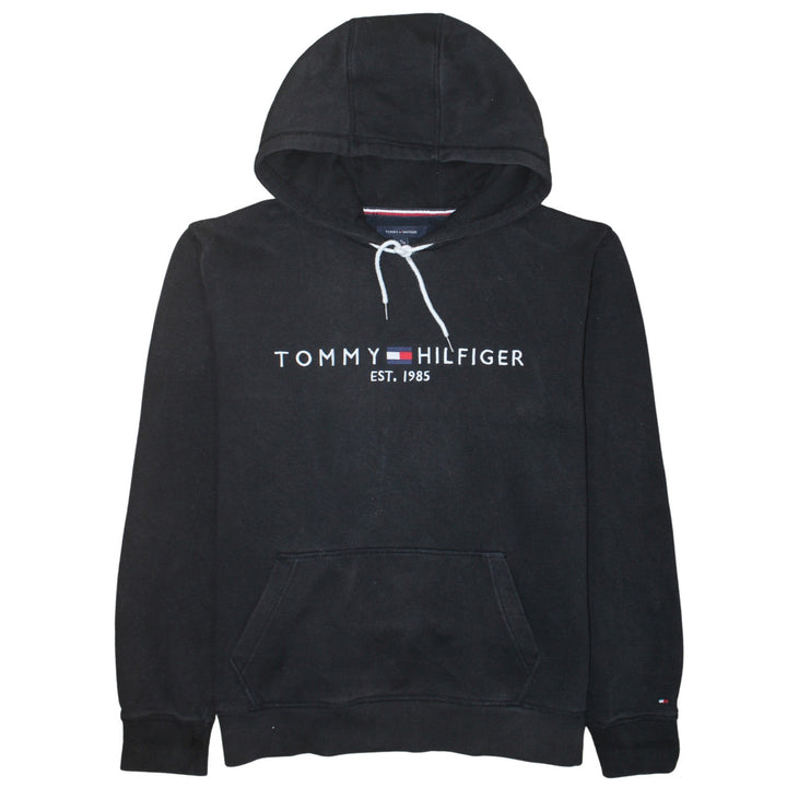 Tommy Hilfiger Men's Black XL Pullover Hoodie Embroidered Logo