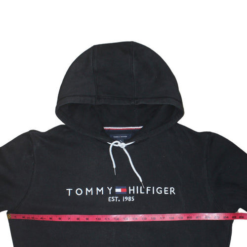 Tommy Hilfiger Men's Black XL Pullover Hoodie Embroidered Logo