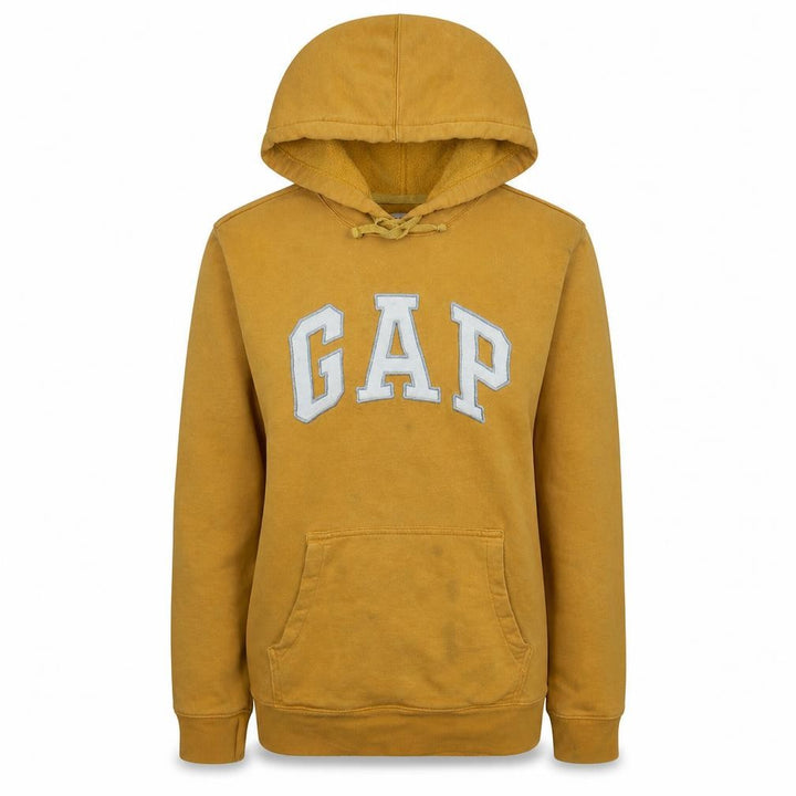 Gap Women Mustard Yellow Pullover Hoodie Small Cotton Blend