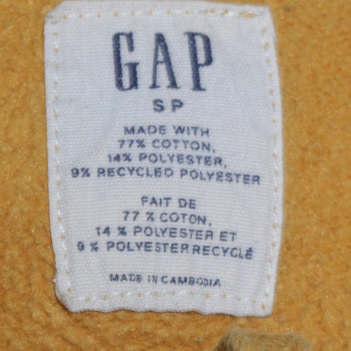 GAP Women Mustard Yellow Pullover Hoodie Small Cotton Blend