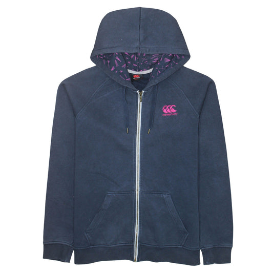 Canterbury Women's Navy Full Zip Hoodie Size 14 Hooded Sweatshirt