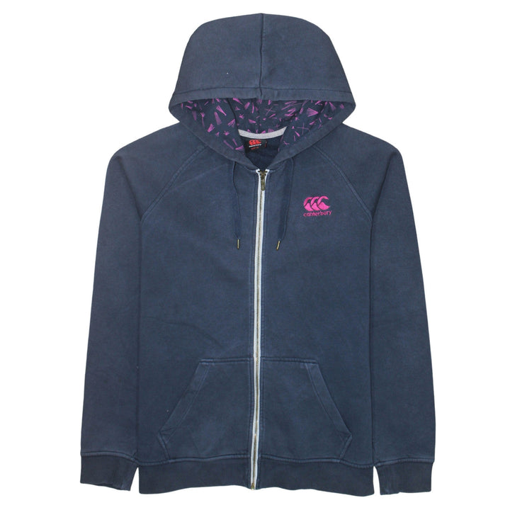 Canterbury Women's Navy Full Zip Hoodie Size 14 Hooded Sweatshirt